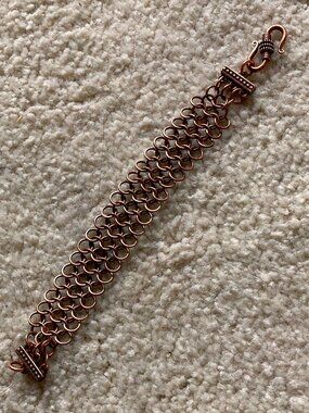 Handmade Copper Chain Mail Bracelet